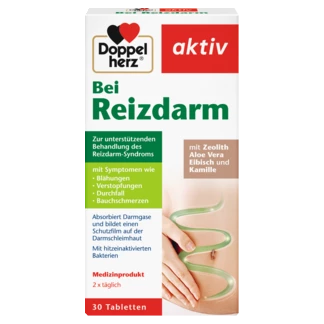 Abbildung der Produktverpackung Doppelherz aktiv Bei Reizdarm Frontansicht